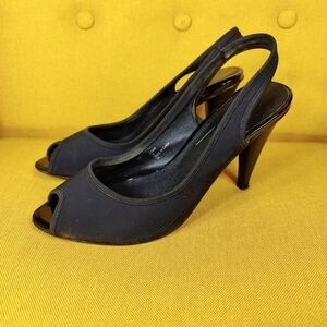 Donald J Pliner Fenia  Women's Slingback Open Toe Black Pump Size 7N